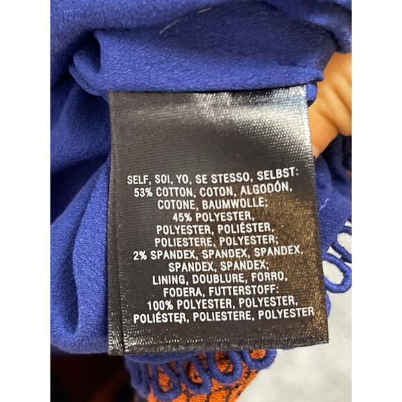 Maeve Anthropologie Women's Size 2 Orange Blue Polka Dot Sleeveless Sheath Dress - Picture 7 of 7